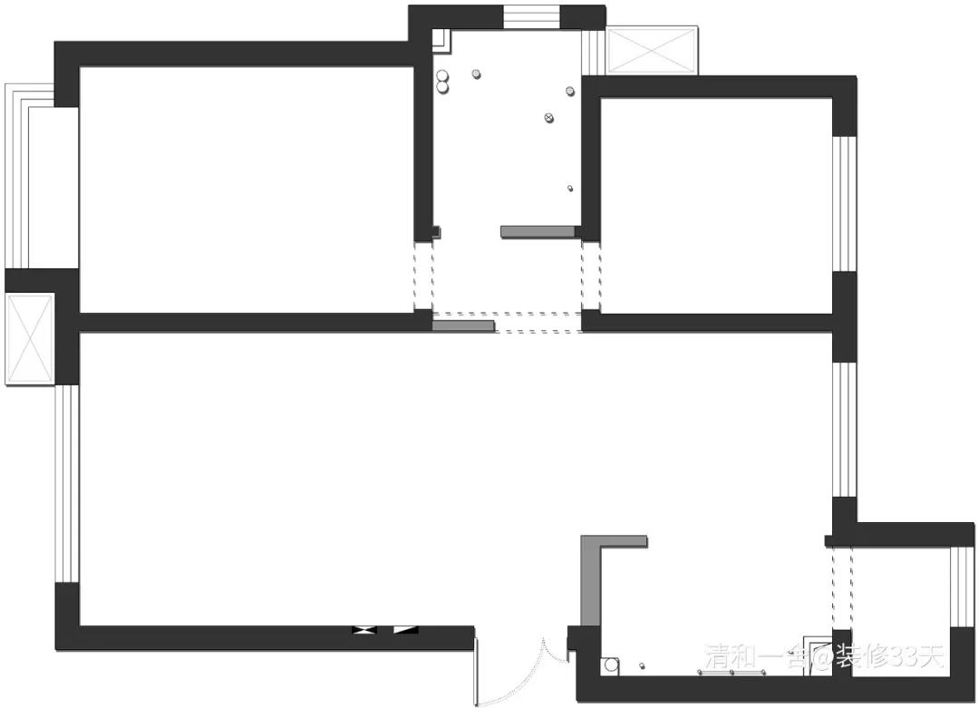 极简装修厨房前玄关设计高级感,厨房变宽敞好物