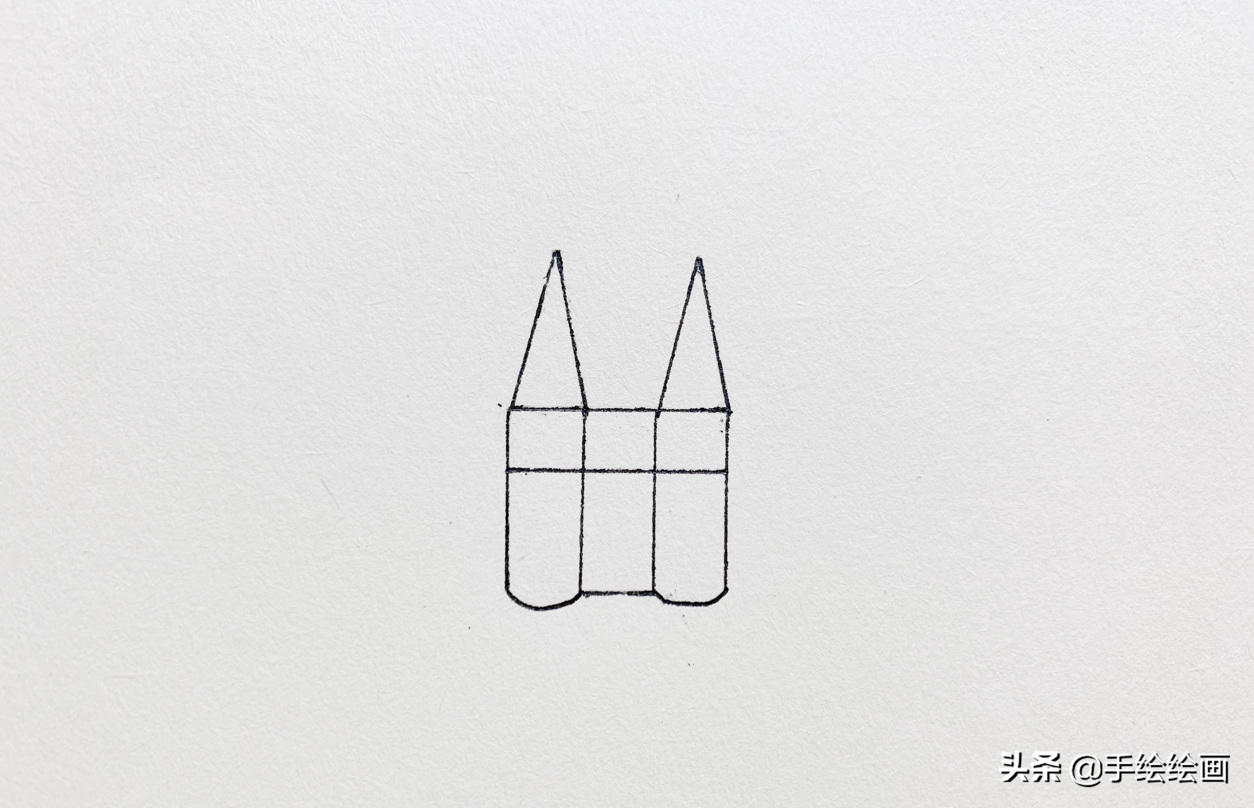 画城堡简笔画幼儿园,童话城堡怎么画简笔画