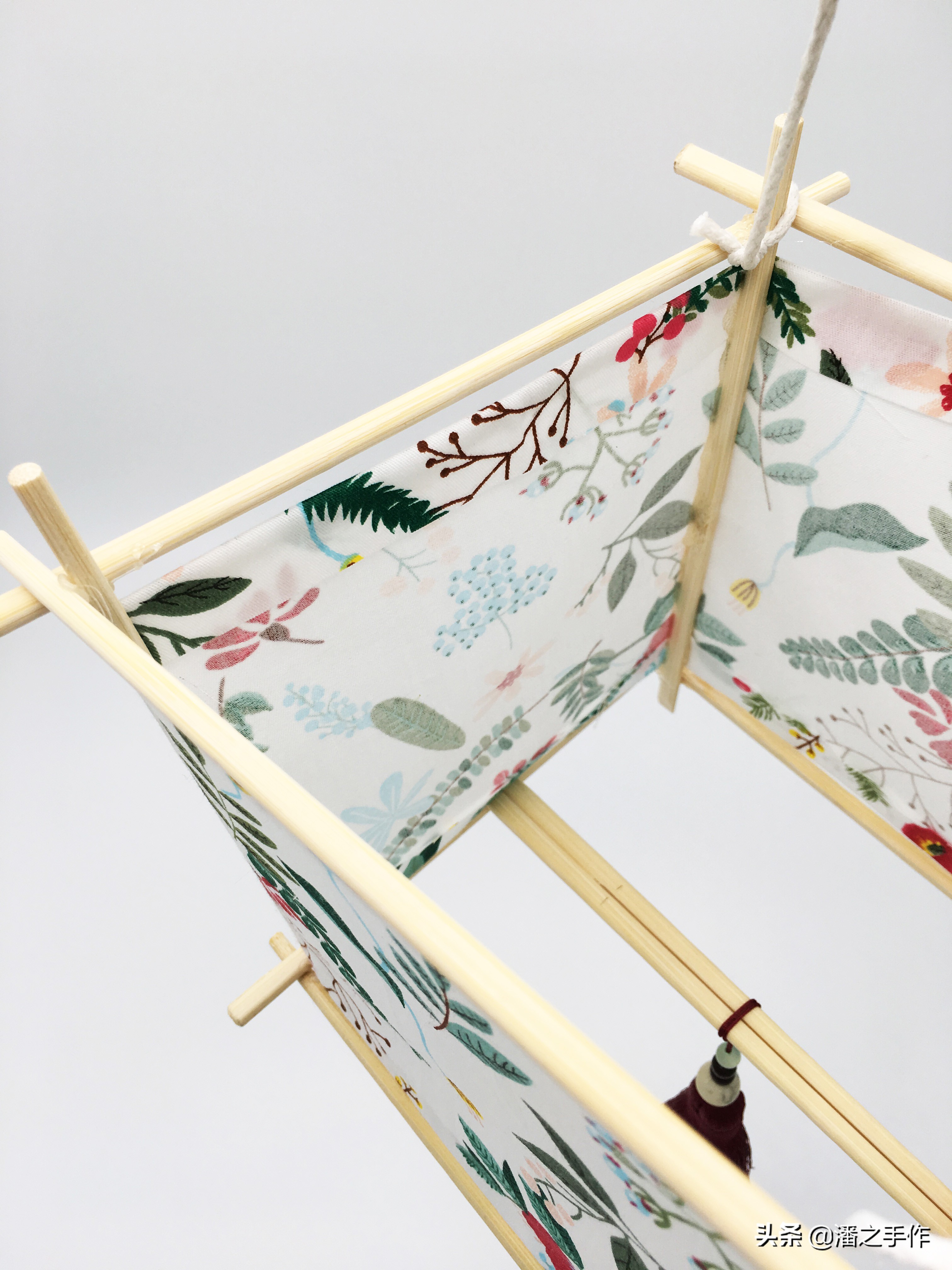 布艺灯笼手工制作教程简单,环保自制小灯笼