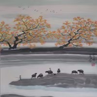 国画风景小品简单又好看,山水风景国画图片大全集