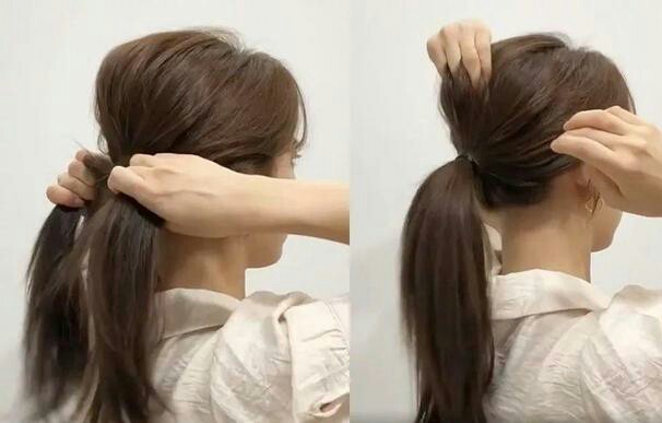 发型师扎马尾手法,怎么扎出蓬松的马尾发型