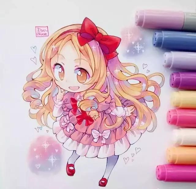 马克笔动漫上色教程q版,动漫手绘马克笔上色教程