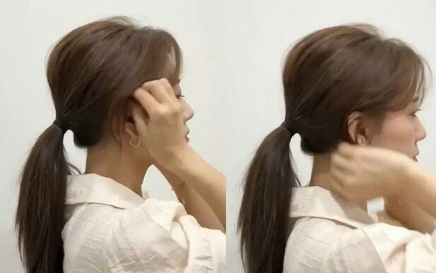 发型师扎马尾手法,怎么扎出蓬松的马尾发型