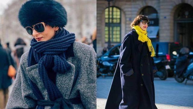 穿羊毛大衣怎么系围巾,高领貂绒大衣怎么系围巾