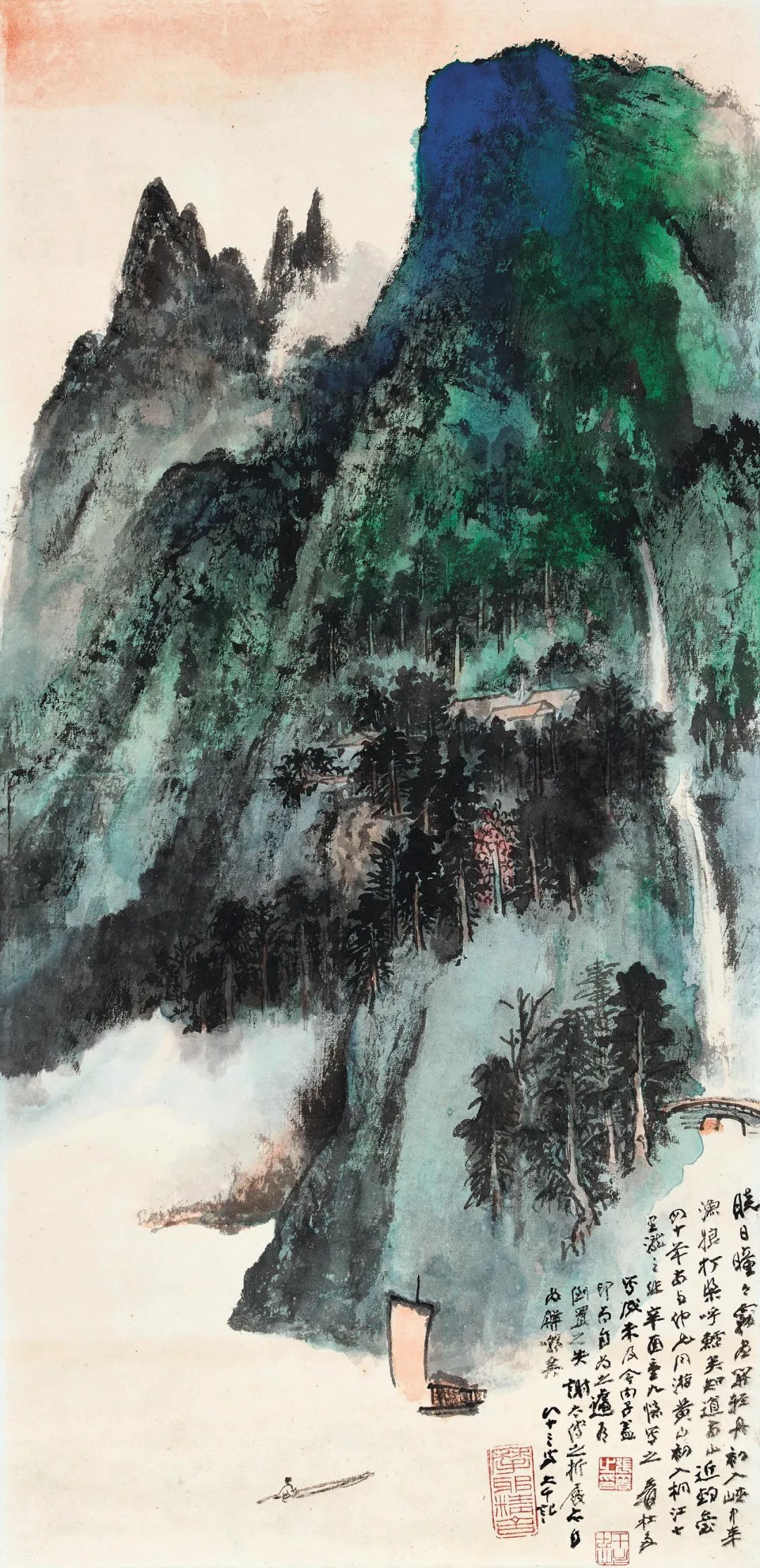 中国嘉德2020秋拍傅抱石萧萧,傅抱石大涤草堂图以1.38亿元成交