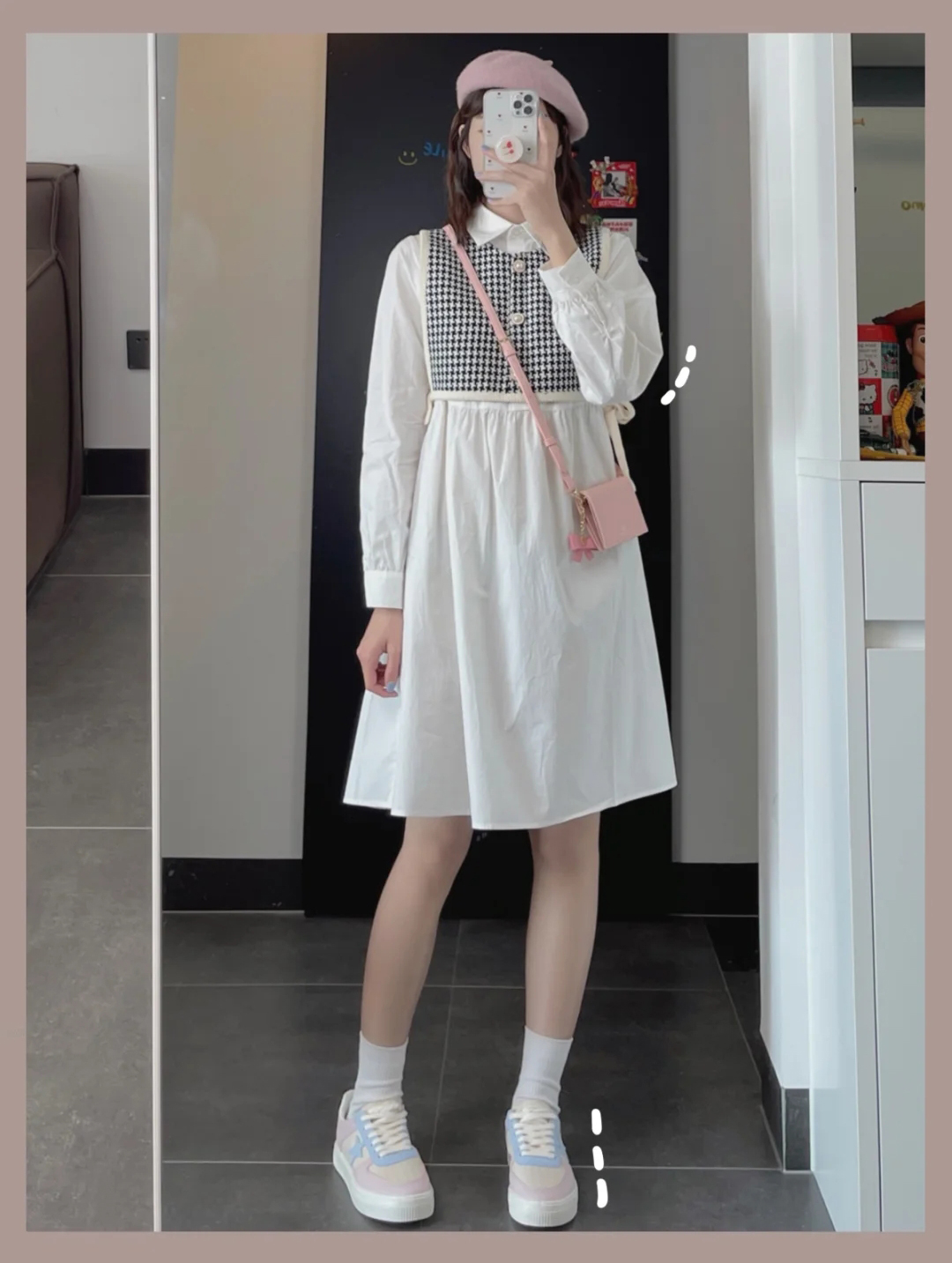 春日甜系穿搭,春日甜美通勤穿搭