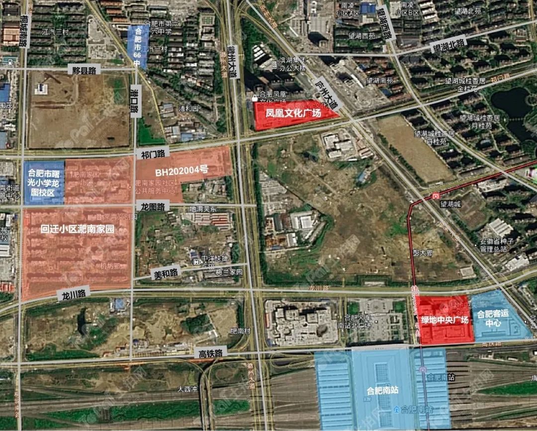 合肥高铁西站板块规划图,合肥高铁西站片区最新规划图