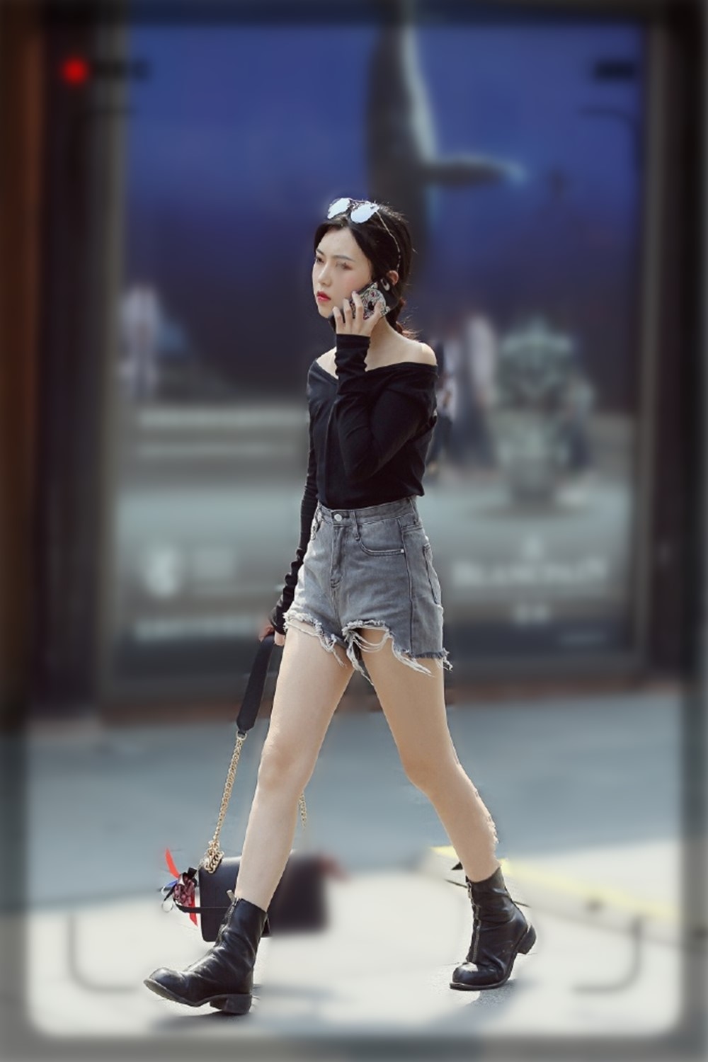 大长腿牛仔短裤,牛仔短裤夏天穿着方便更好搭配