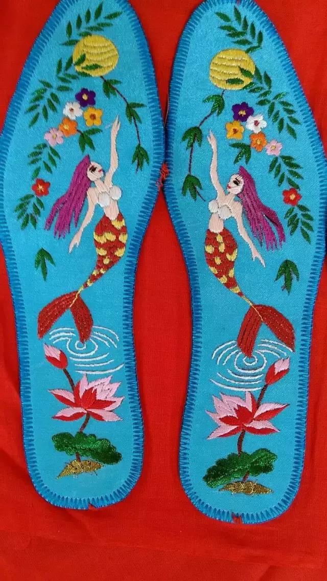 纯手工刺绣鞋垫都是什么图案,45款传统刺绣鞋垫