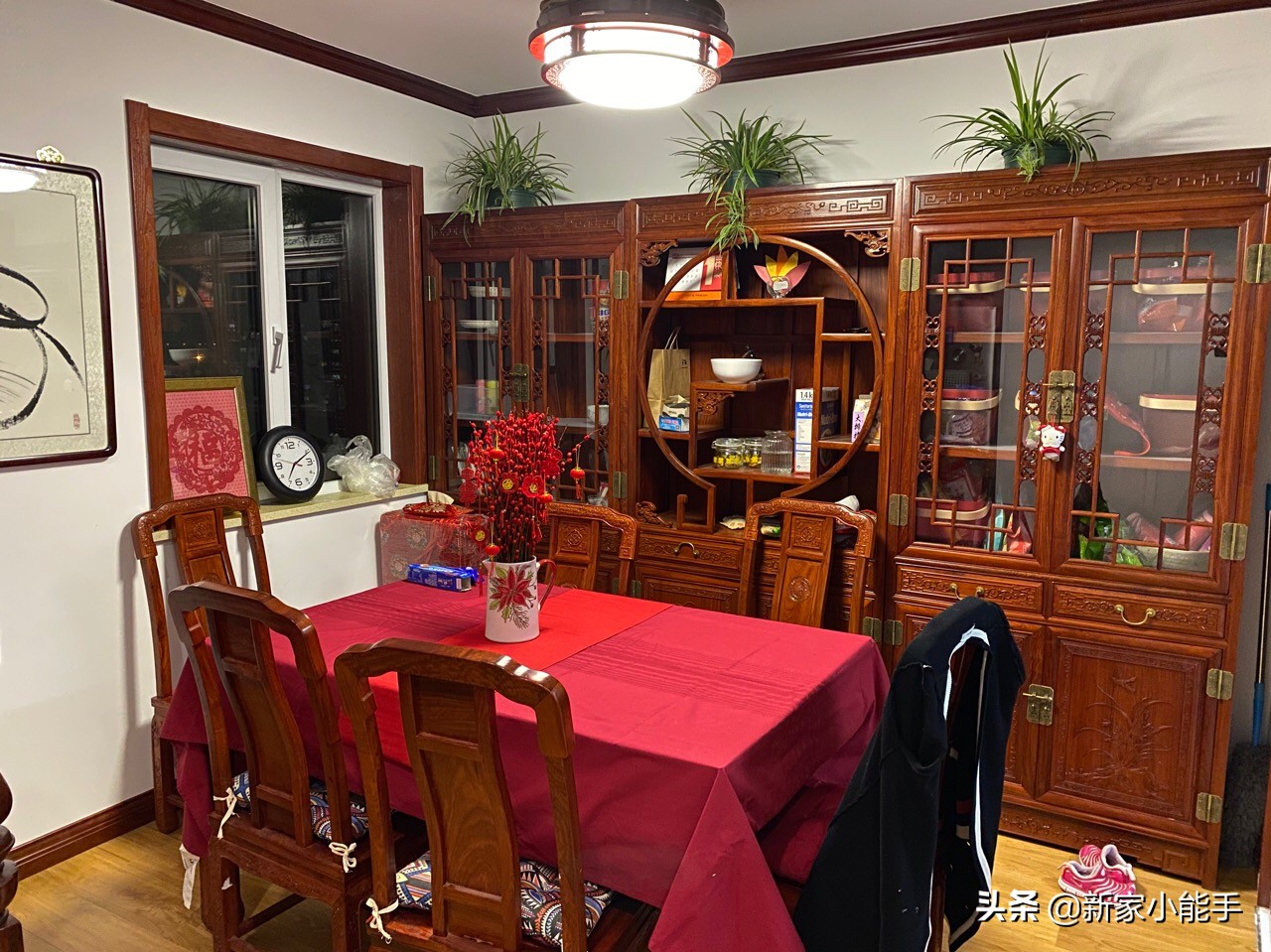 花了一年装修的新中式，效果很漂亮，一家人幸福入住特别高兴