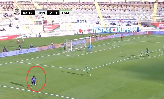 日本队的下半场,日本足球后场组织进攻训练