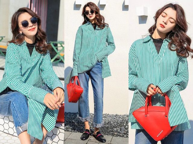 18岁青年夏长袖衬衣,高领衬衣怎么穿