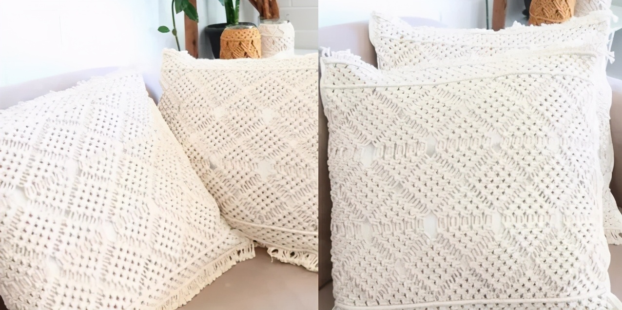 家里旧抱枕，用绳子编个枕套，让你一抱上，就不想放下来！附教程