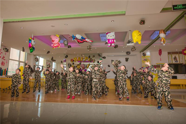 金贝童兵迎新年记大同优仁童兵学府走进金贝幼儿园