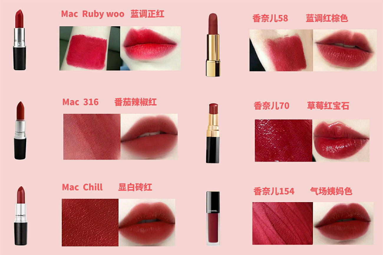 各大热门口红色号推荐,最全热门口红色号