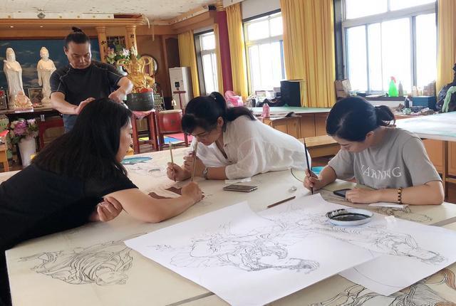 观音菩萨三十二像工笔画,观世音菩萨画像工笔画