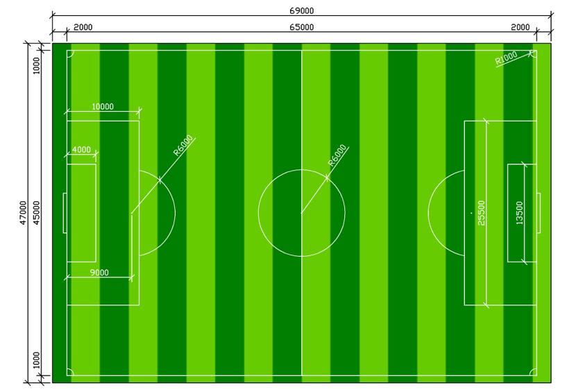 人工草皮足球场基础结构示意图,人工草皮足球场基础做法