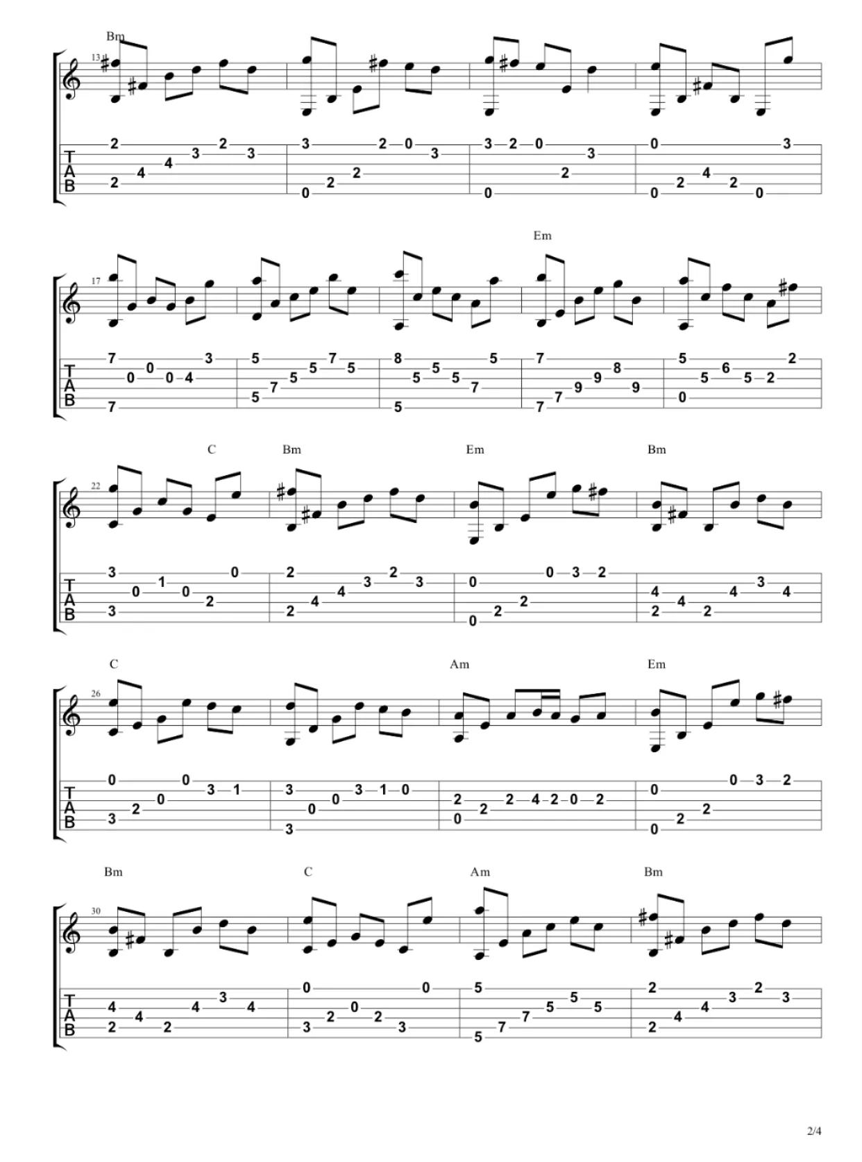 顶级吉他大师罗密欧与朱丽叶,古典吉他第四十课