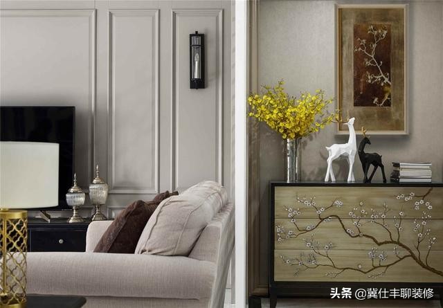 美式护墙板石膏线效果图,法式风格护墙板好还是石膏线好