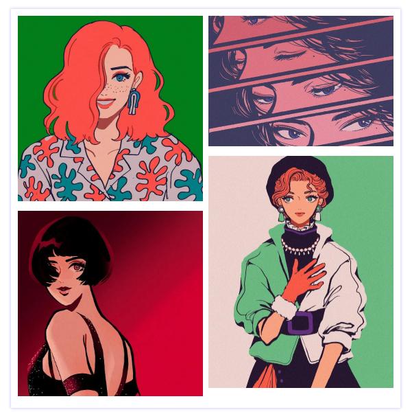 创意爱心插画素材,插画大全100张