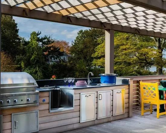 庭院马赛克烧烤台,庭院移动式烧烤台