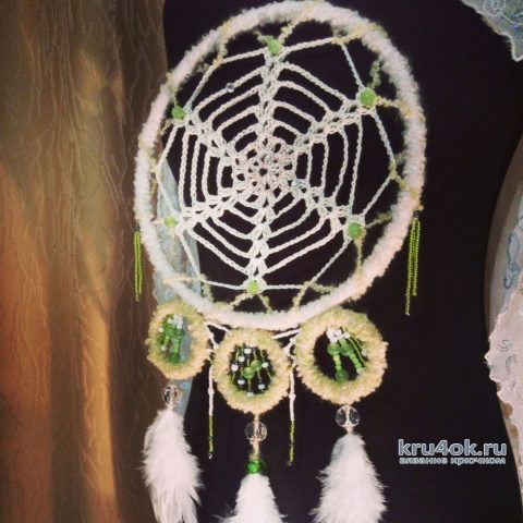 钩个长方形花片,织个捕梦网图片大全