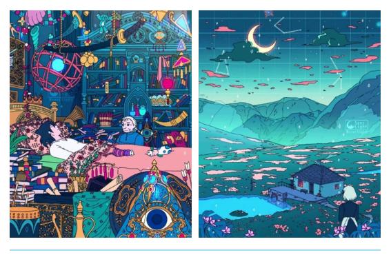 创意爱心插画素材,插画大全100张