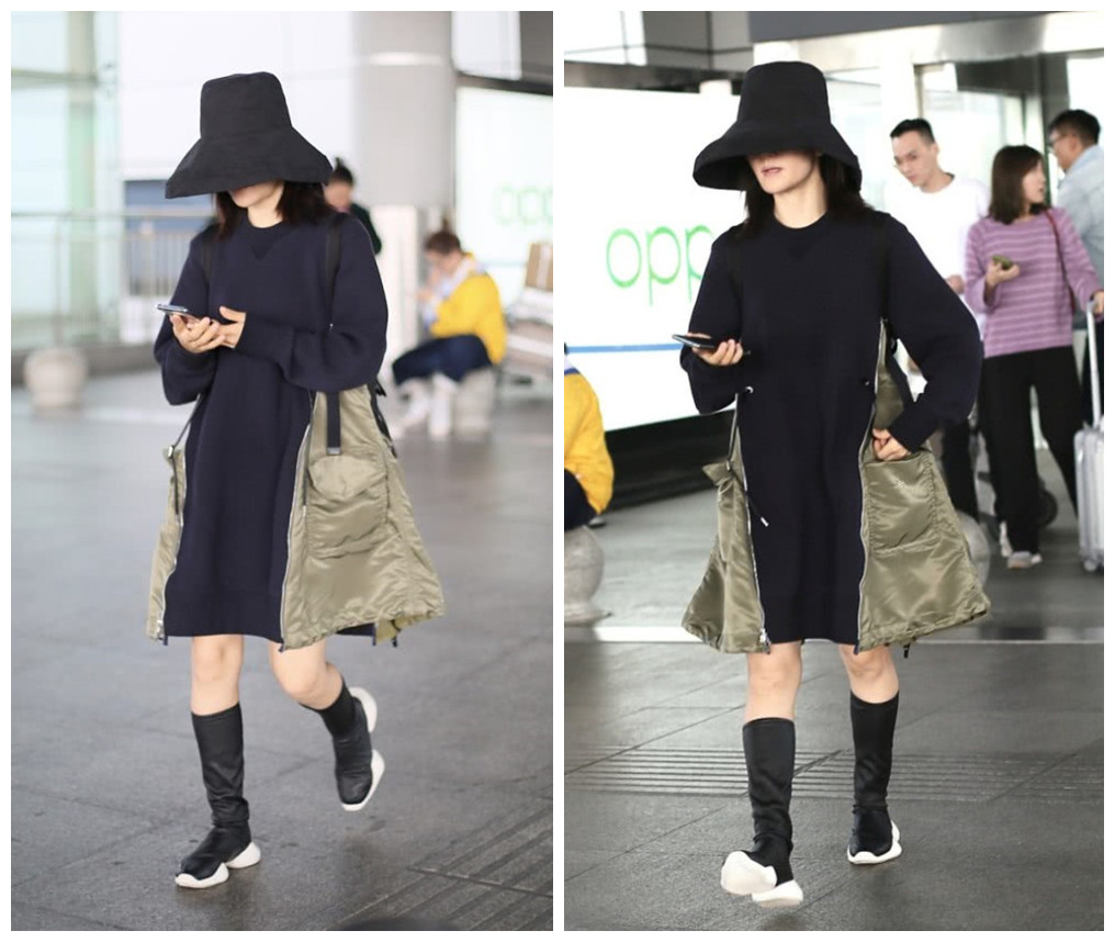 谢娜同款粉白格连衣裙,谢娜穿三宅连衣裙