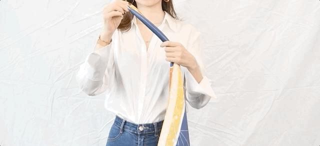 丝巾的11种系法让你时髦整个春季,收腰显瘦中长半身裙丝巾