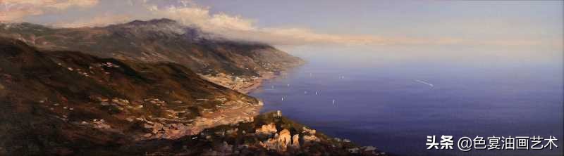 现代风景油画高清大图,后现代油画素材