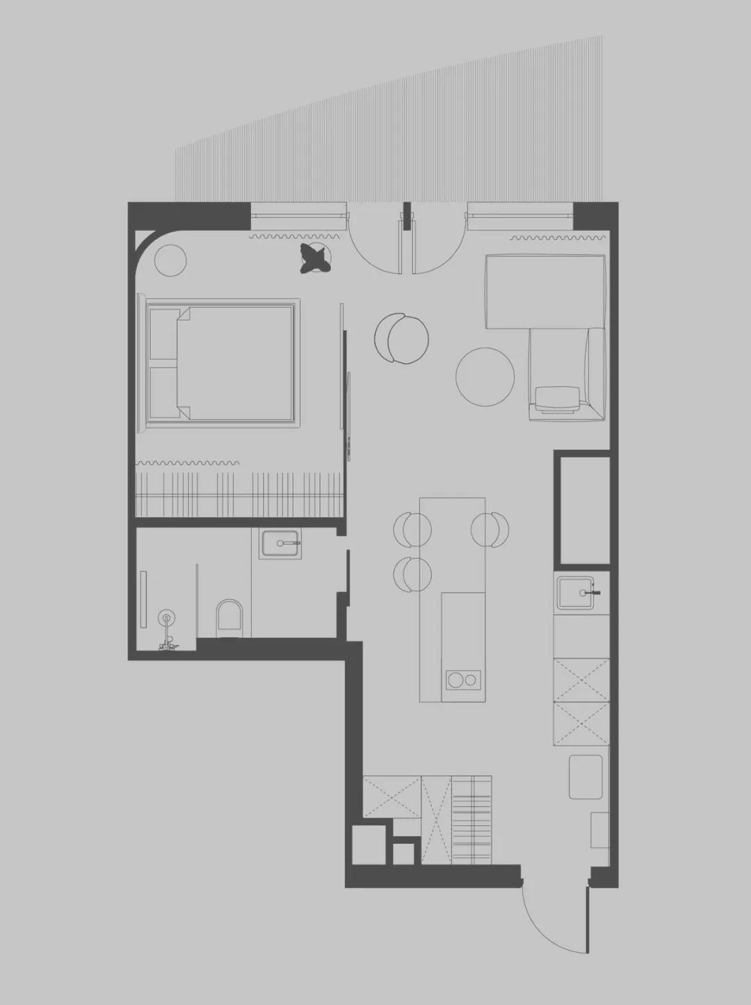 顶层挑高复式轻奢风格,香港天汇顶层复式