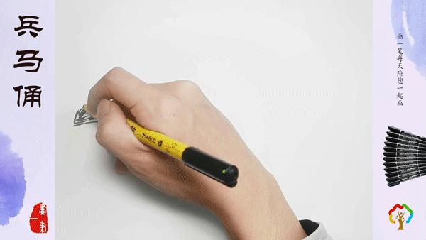 兵马俑简笔画简单又好看详细步骤,兵马俑是彩色的怎么画简笔画