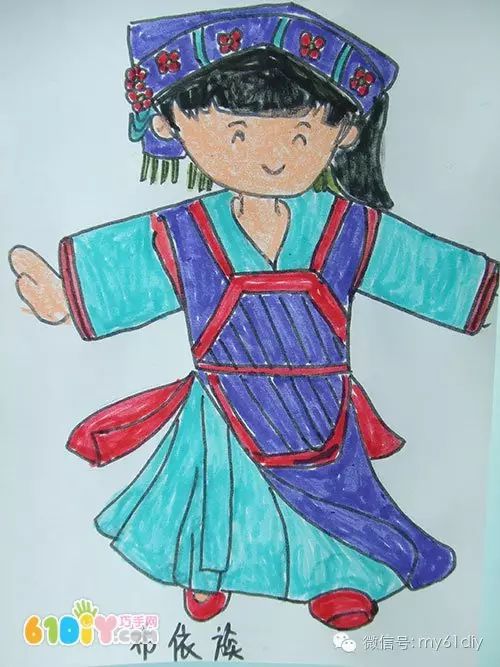 各族儿童简笔画的图片,56民族儿童简笔画大全