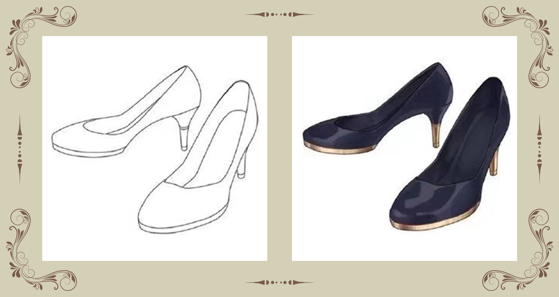 动漫高跟鞋的画法,高跟鞋的正确画法