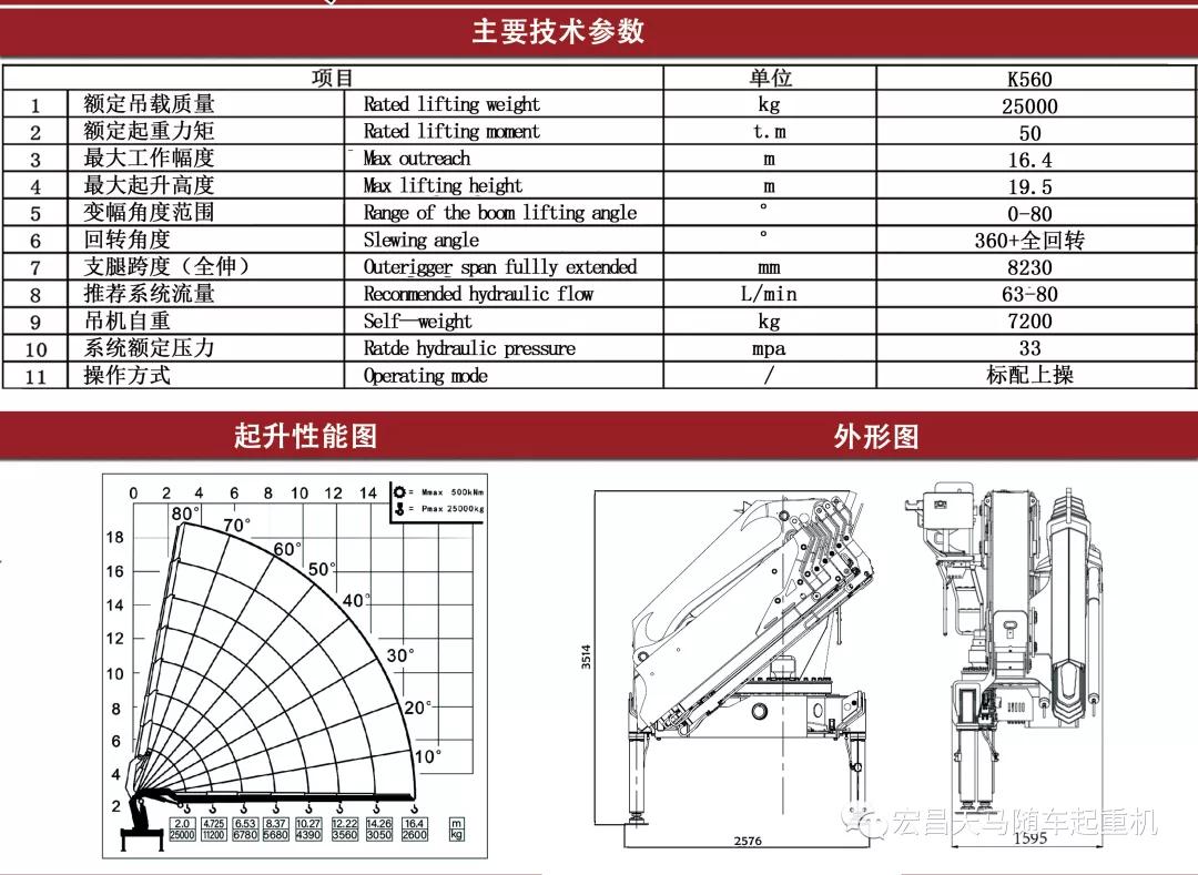 宏昌天马折臂吊取力器,宏昌天马k560