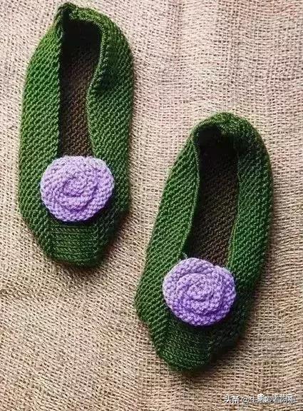 毛线地板拖鞋编织教程全过程,钩拖鞋的各种钩织教程