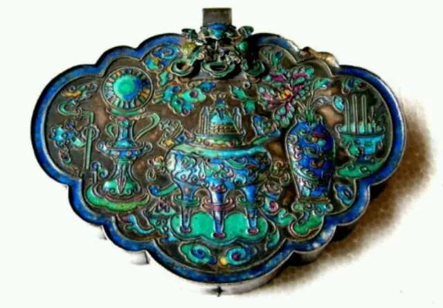 珐琅古法长命锁,最贵的古代银锁