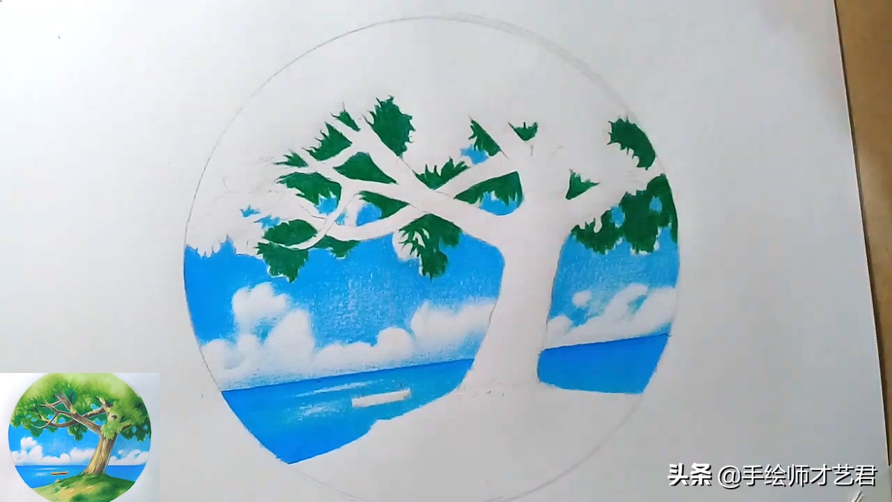 用彩铅画简单好看的风景画教程,彩铅画风景画教程入门简单