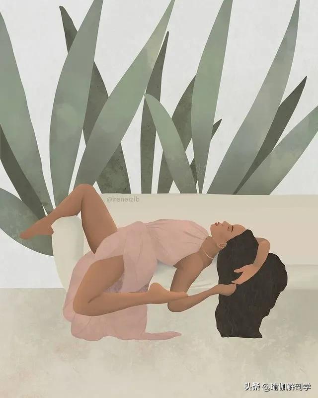 ins瑜伽漫画图片,瑜伽小人唯美漫画