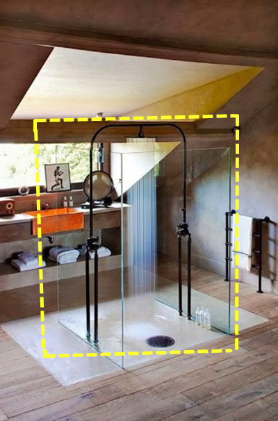 不需要玻璃隔断的淋浴房隔断案例,极简淋浴房隔断玻璃顶部怎么固定