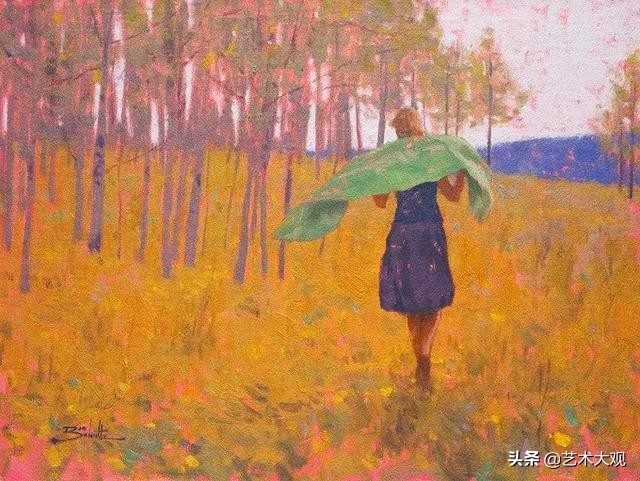 明媚阳光油画作品欣赏,美国画家埃里卡霍珀油画作品欣赏