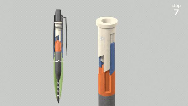 圆珠笔按下去弹不回来怎么办,圆珠笔一按就出水什么意思