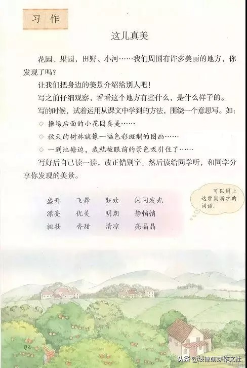 三年级上册语文这儿真美作文200字,三年级上册语文习作这儿真美
