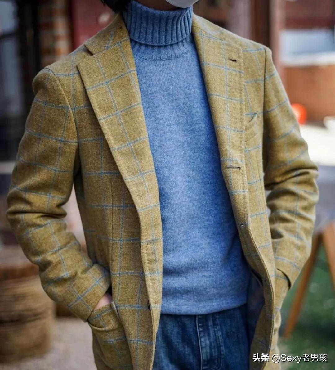男士西装穿搭｜一件毛衫带来的温暖
