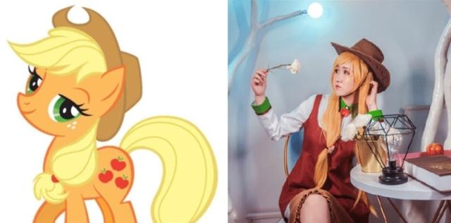 彩虹小马cos珍奇,彩虹小马变成动漫美少女