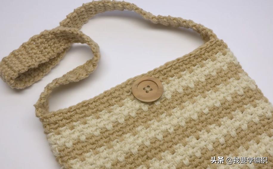 钩休闲包斜挎包女视频教程,钩休闲包包最新款女款