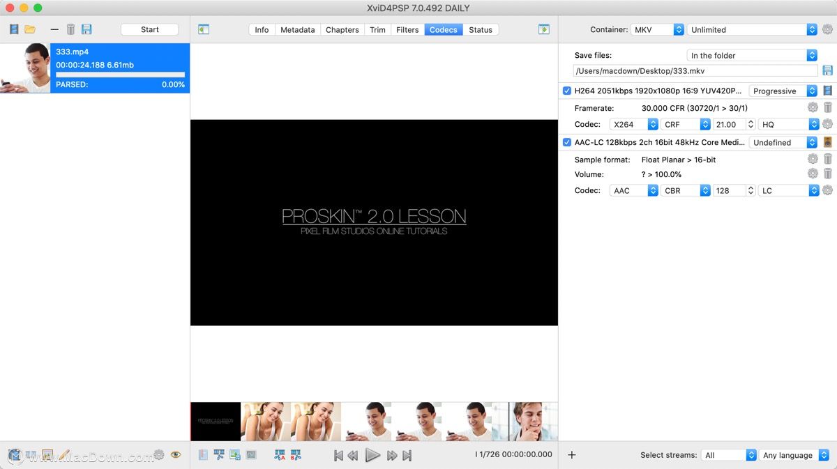 XviD4PSPformac,多媒体文件格式转换器