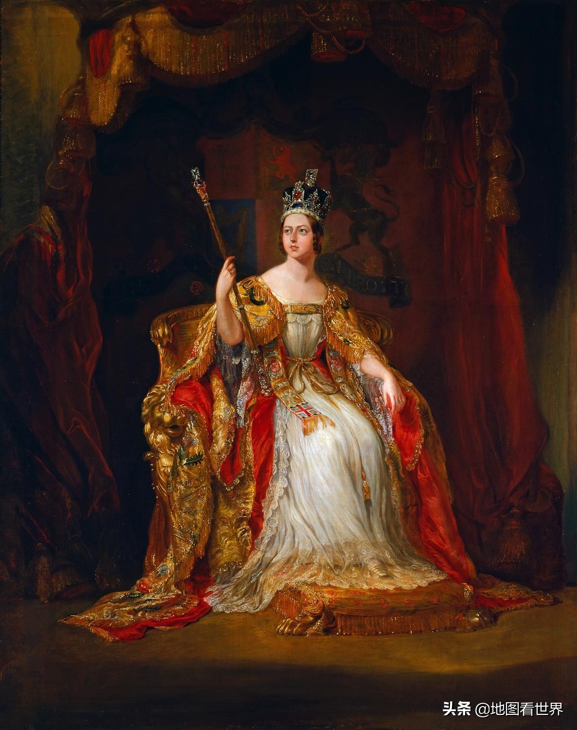 维多利亚女王统治下的大英帝国,大英帝国和西班牙帝国版图对比