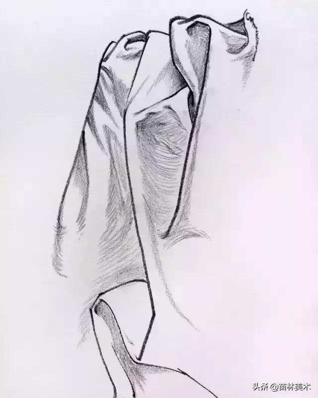 各种衣褶画法,衣褶不会上色