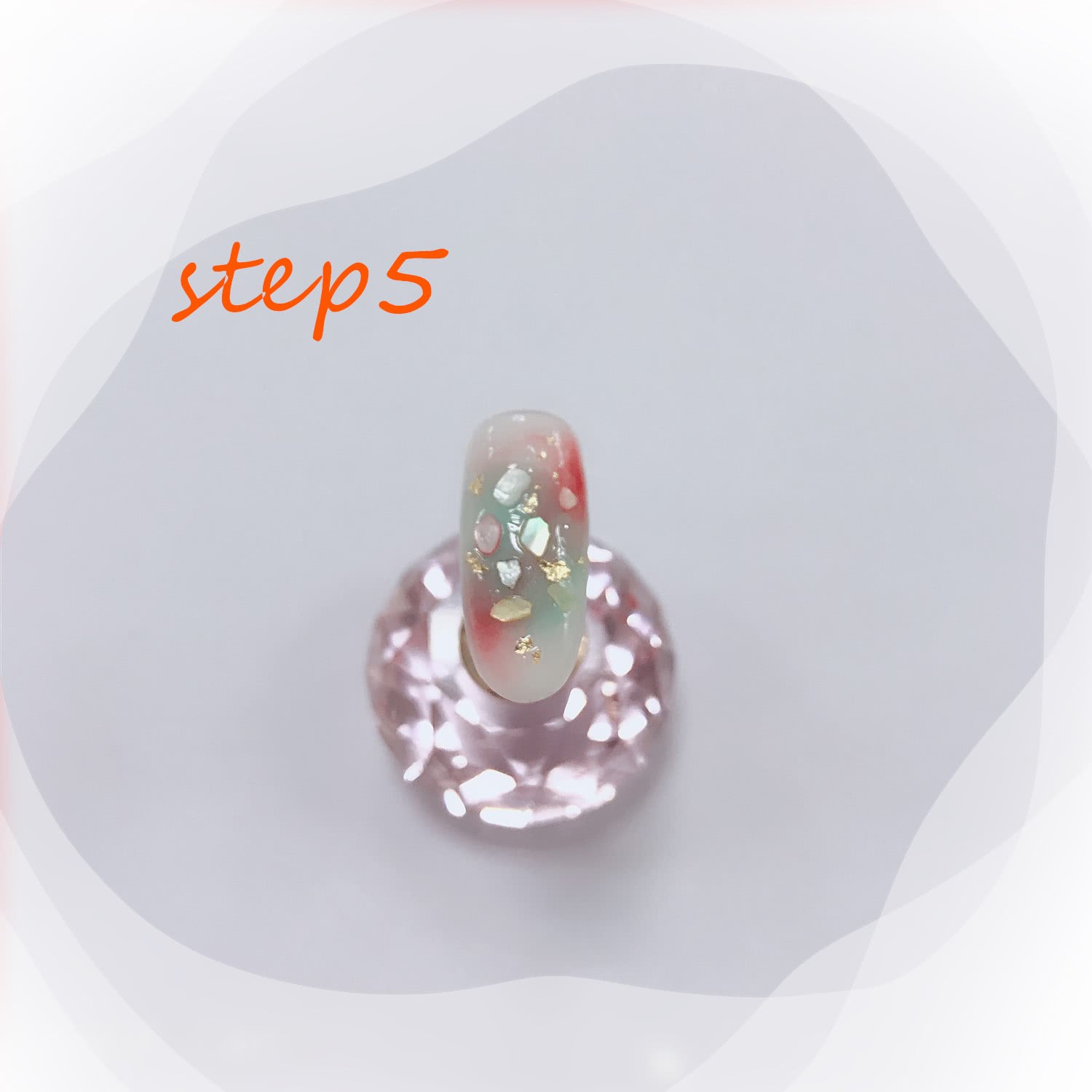 短款29号光疗晕染裸色贝壳美甲,贝壳美甲教程视频初学